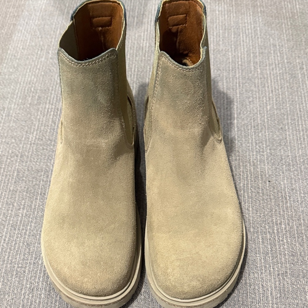 Birkenstock Tan Suede Chelsea Boots